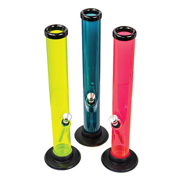 (12ct) 12" Thin Acrylic Water Pipe Assorted Colors $8.5 EA