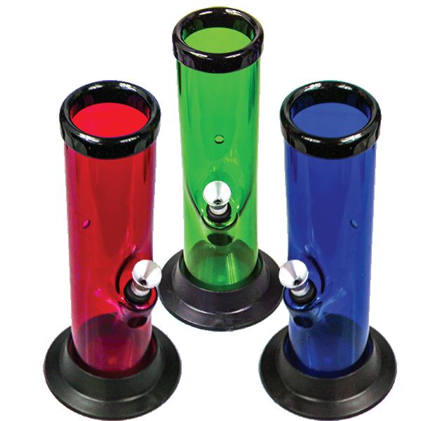 (12ct) 8" Acrylic Water Pipe Assorted Colors $5.99 EA