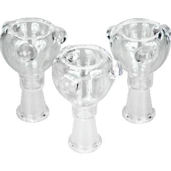 (6ct) Clear 14mm Glass Bowls Female $1.99 EA