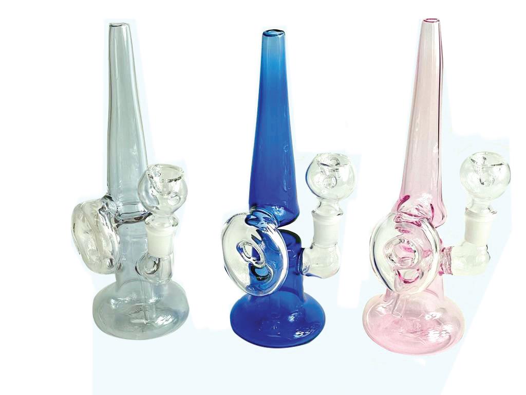 (6ct) 9" Straight Water Pipe With Donut Recycler Assorted Colors $19.99 EA