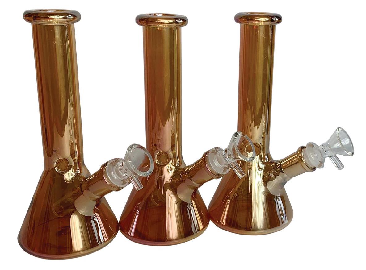 (12ct) 8" Gold Fume Glass Beaker $16.99 EA