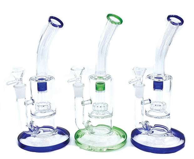 (6ct) 10" High Quality Glass Rig with Perc $19 EA