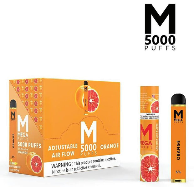 Orange Disposable Vapes | Mega 5000 Puffs Vape | Blinkimports
