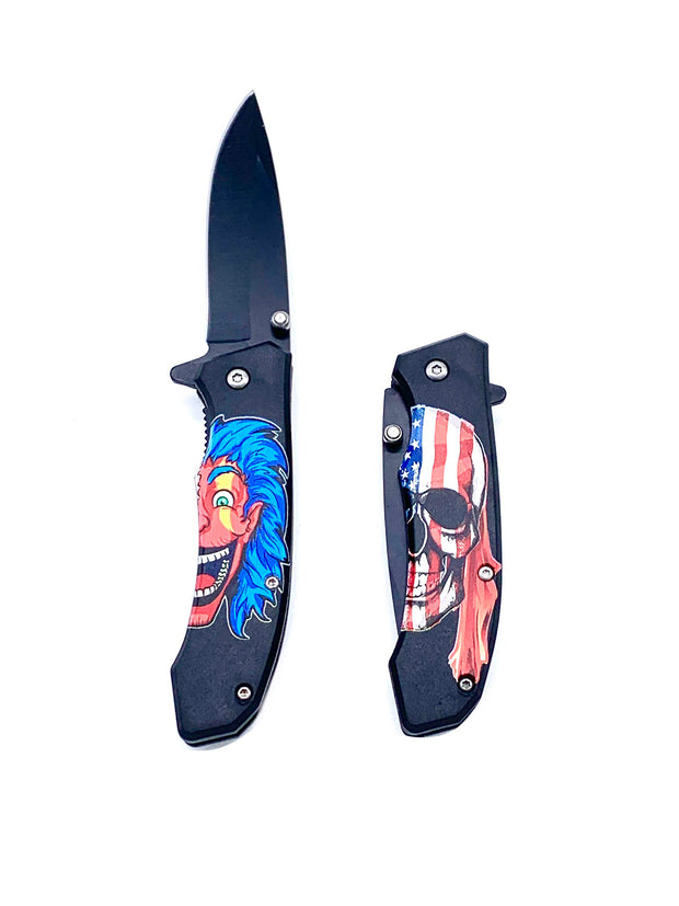 (12ct) 4" Black Knife Assorted Designs $3.99 EA