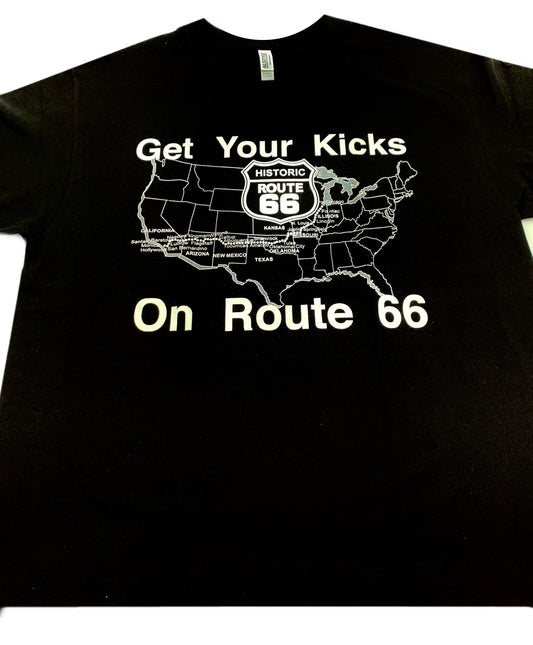 (12ct) Get Your Kicks On Route 66 T-shirts $6.99 EA