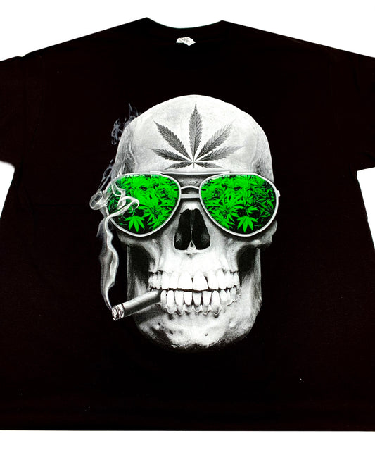 (12ct) Camisetas con diseño de calavera y hojas $6,99 c/u