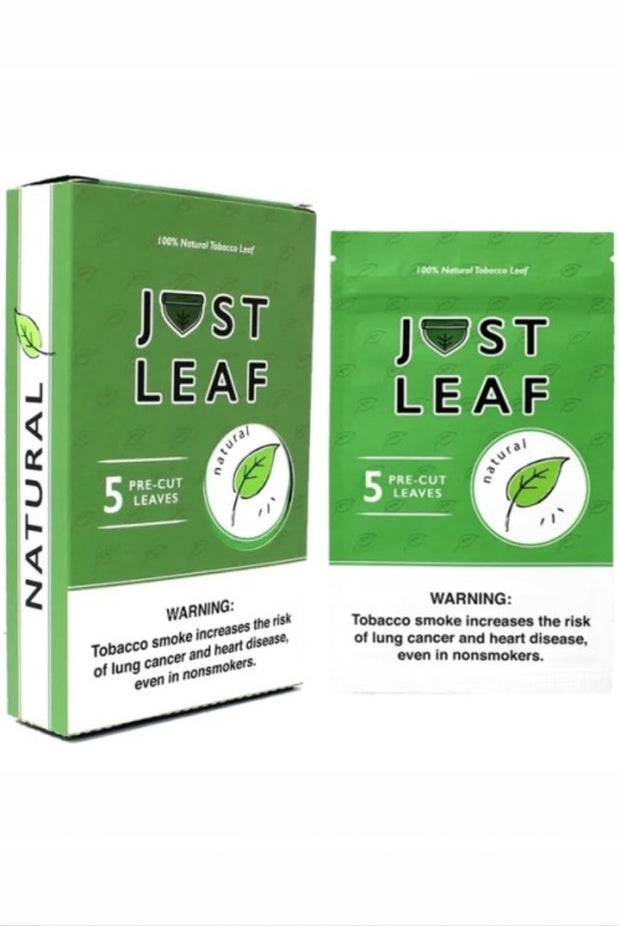 Just Leaf 8 Packs 5 Pre Cut Leaves Wraps Per Pack NATURAL