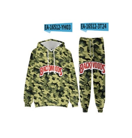 (6ct) Green and Black Camouflage Hoodies $25 EA