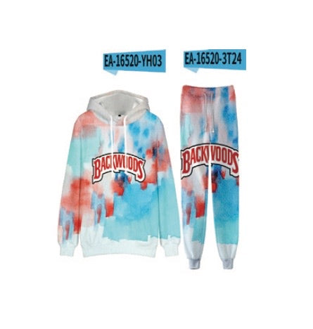 (6ct) Blue and Red Painted Design Hoodies $25 EA