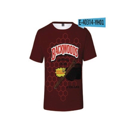 (12ct) Honey Bourbon Leaf Design T-shirts $6.99 EA