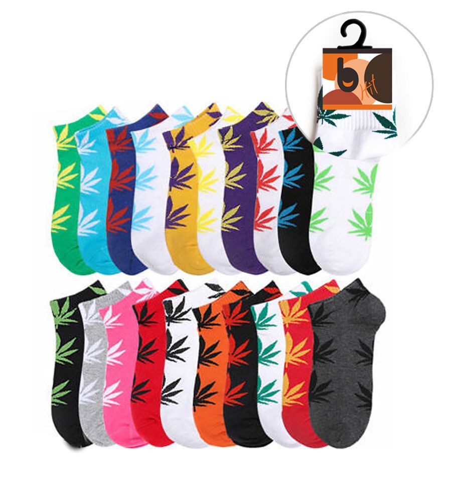 (72ct) Leaf Ankle Socks Assorted Colors $1.99 EA