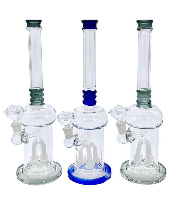 (6ct) 16" Straight Water Pipe With 4 Arm Perc Assorted Colors $19.99 EA