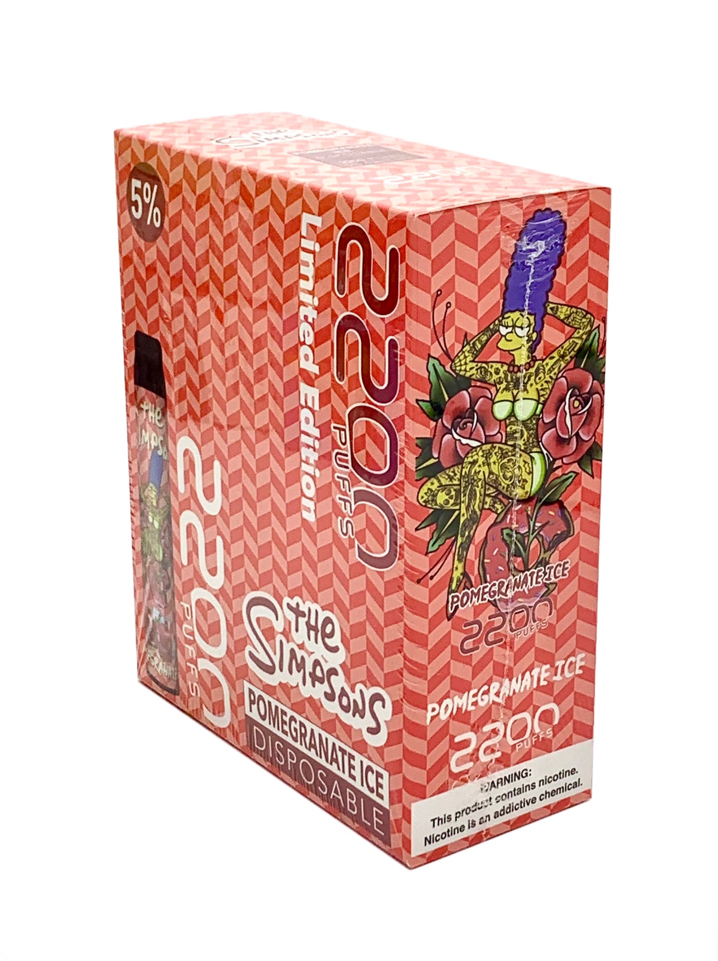 (10ct) Simpsons 2200 Puffs Pomegranate Ice $3.5 EA