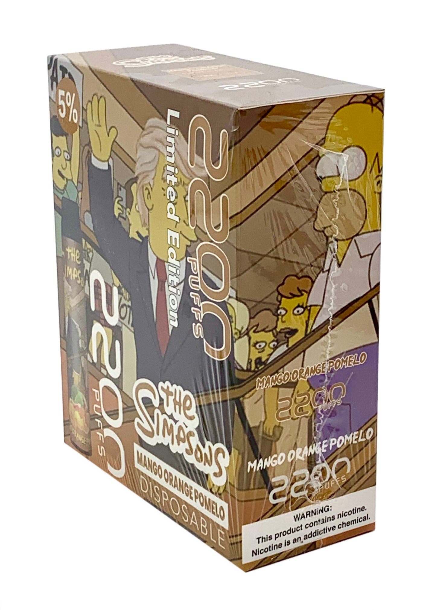(10ct) Simpsons 2200 Puffs Mango Orange Pomelo $3.5 EA