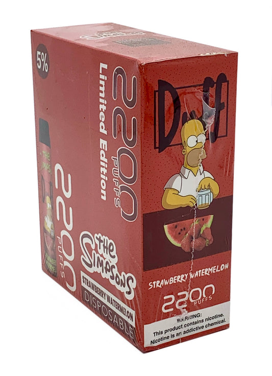 (10ct) Simpsons 2200 Puffs Strawberry Watermelon $3.5 EA