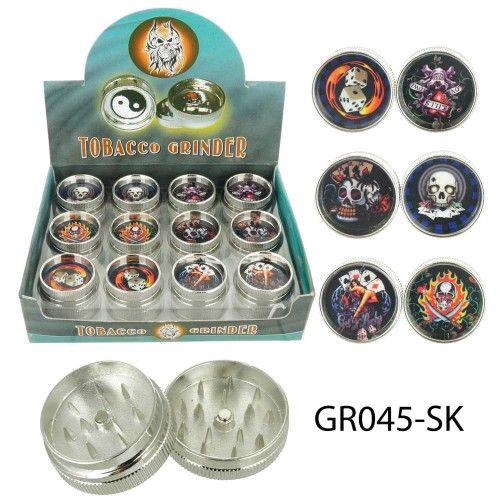 (24ct) 2-Piece 30mm Mini Skull Novelty
Grinders $1.5 EA