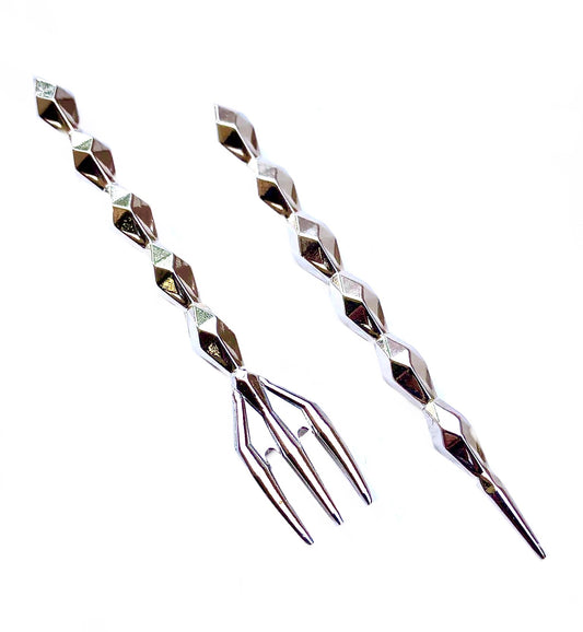 (6 unidades) Herramientas de diseño de cristal de póquer y tenedor para cachimba ROS $ 7,99 c/u